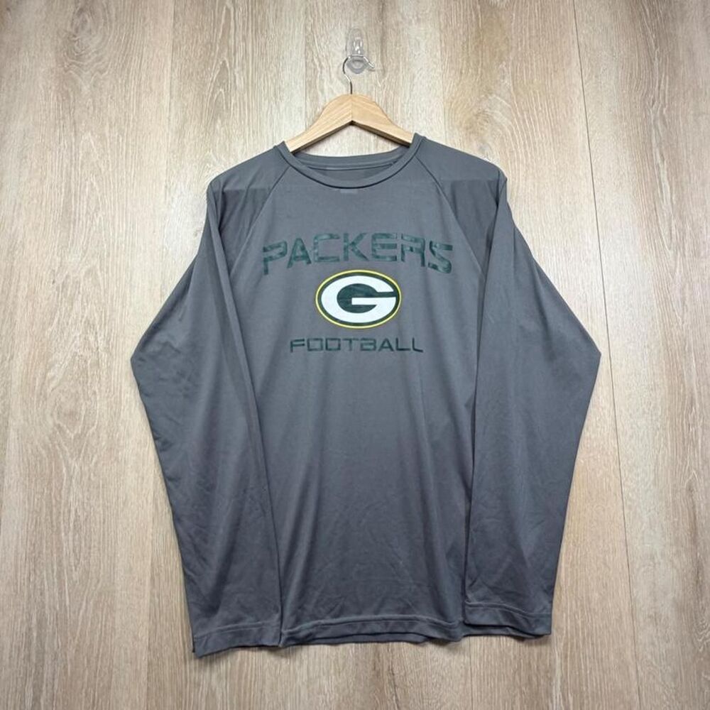 Nfl Men's Grey and Green Shirt